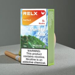 Menthol Xtra RELX Pod Pro 2 600 Puffs Nicotinegehalte: 5% Vloeistofcapaciteit: 1,9ml