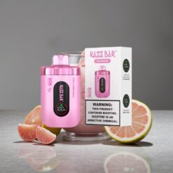 Roze Citroen Razz Bar Wegwerp Vape 50K Puffs 650 Mah Batterij & Type-C Oplaadbaar